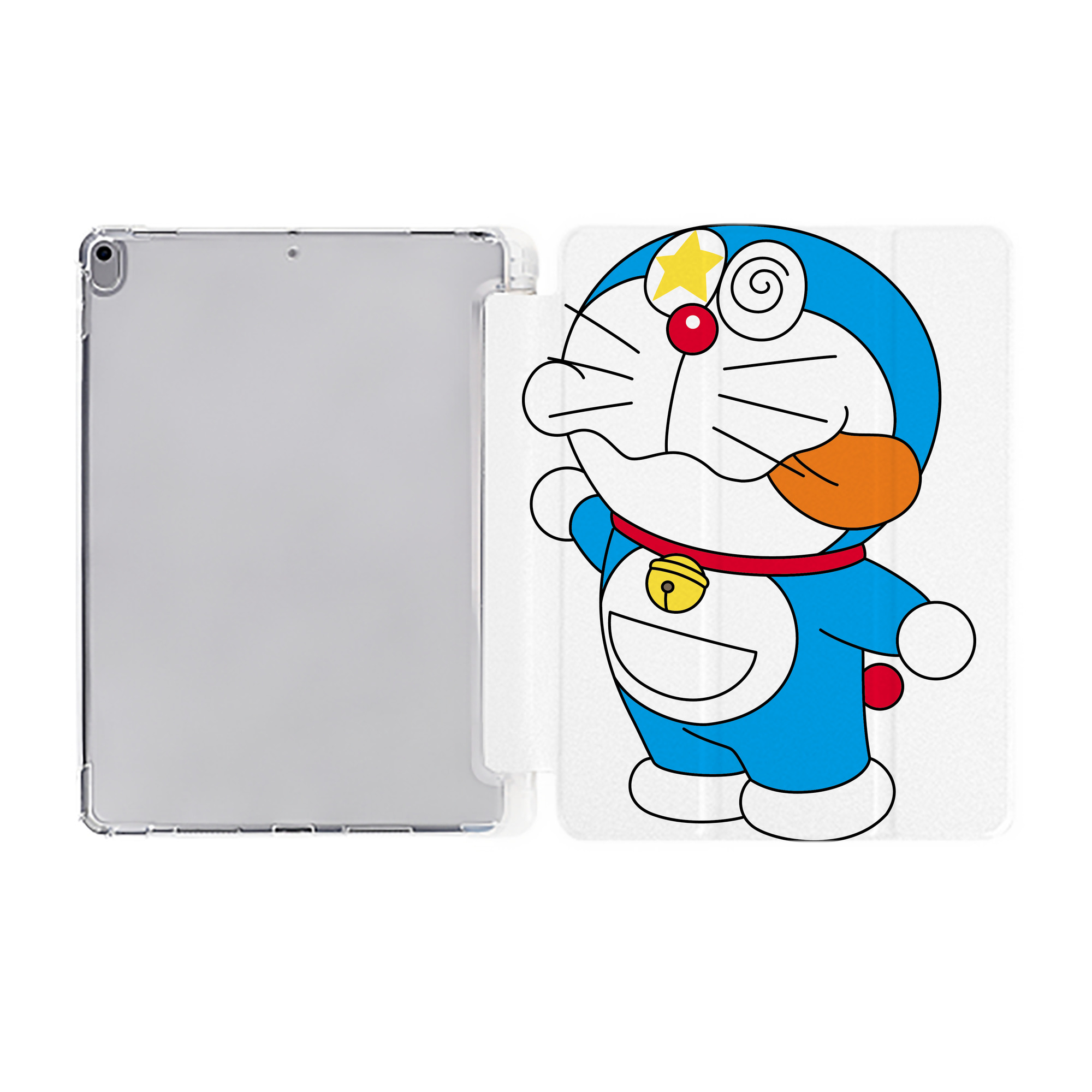 （画像用） ドラえもん Doraemon IPad ケース ペン収納付き 三つ折りスタンド PUレザー×シリコン 対応機種9.5/10.5/10.9インチ